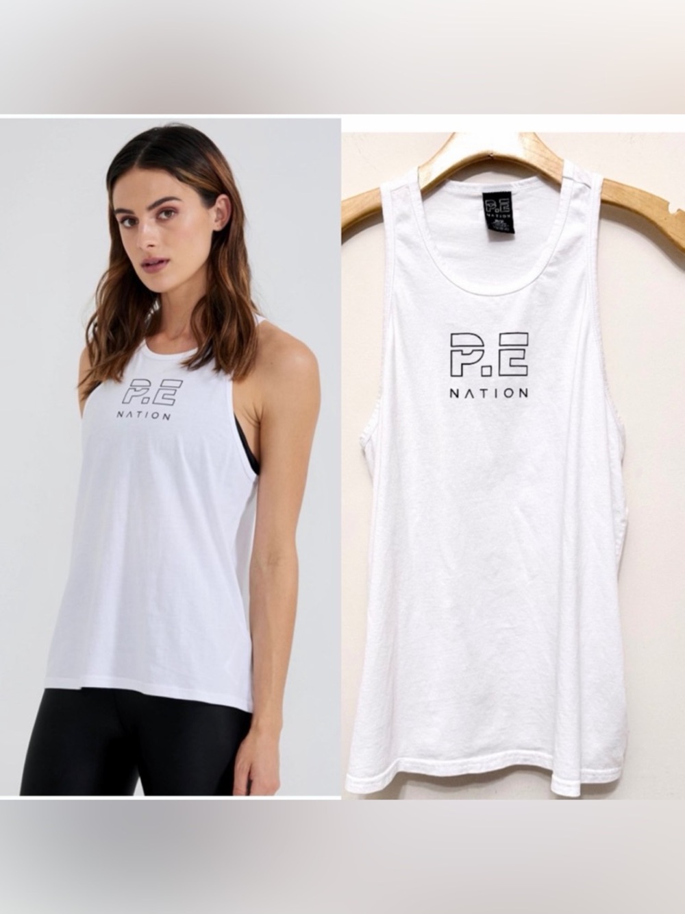 P.E NATION WHITE ENDURANCE TANK Size Medium